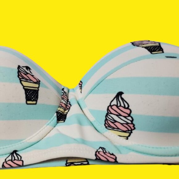 Ice Cream Bikini Set Bottom and Top Halter Tie - Picture 3 of 7